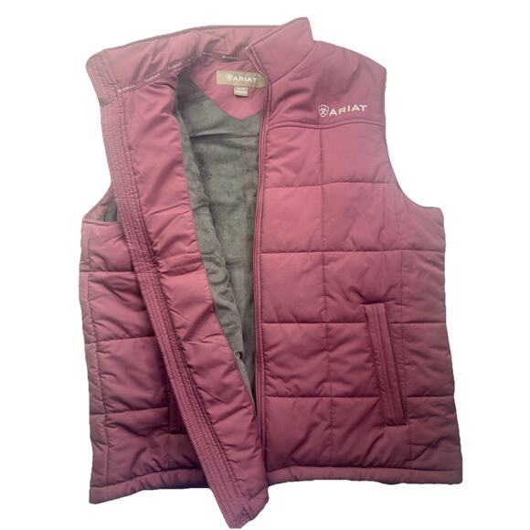 Ariat Jacket Mens XL Red Crius Vest Windsor Wine Western Cowboy Western - Picture 2 of 16